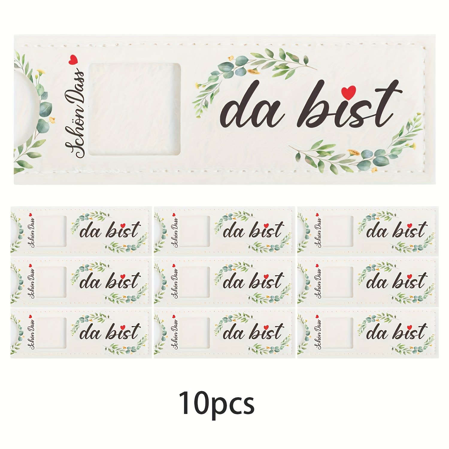 Image of 6/10pcs Felt Gift Bags - German "schön, Dass Du Da Bist!" Chocolate Packaging Bags, Guest Favors, Thank You Gifts, Suitable For Weddings, Birthdays, Anniversaries, Decoration, Gift Wrapping