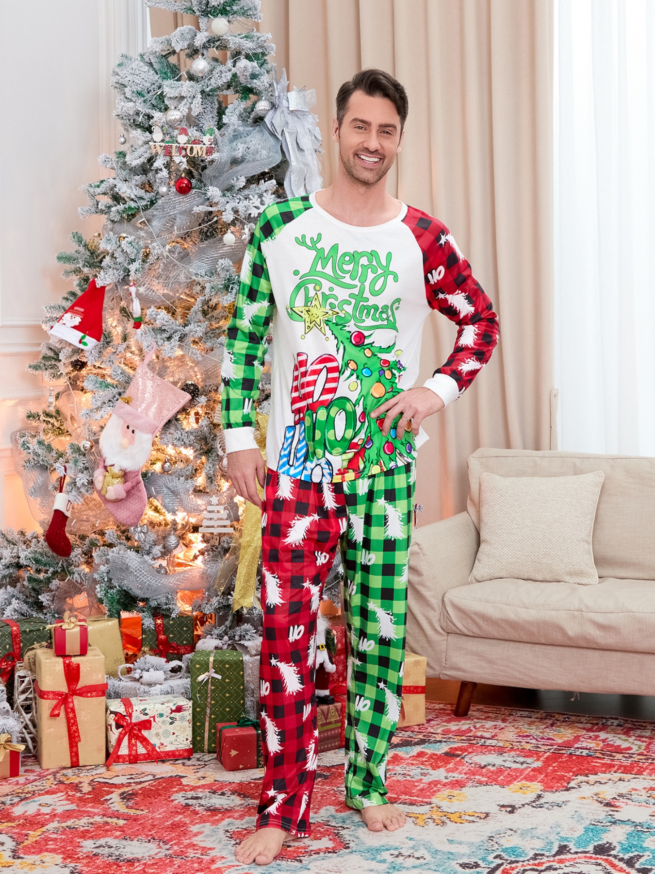 Matching Christmas Pjs Santa Claus Pajamas For Men Christmas