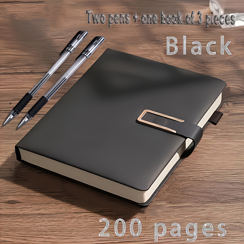 

Set Of 3 A5 Leather Notebooks With Bookmarks, Suitable For Business Meetings And University, Meeting Notes, Kit Craft Supplies.