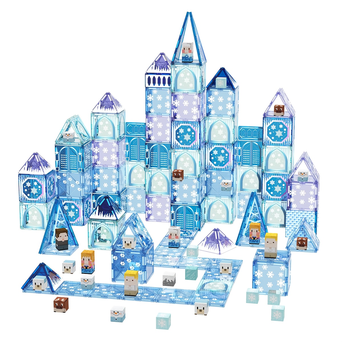 

Castle Magnetic Building Set - 102pcs Game-inspired Blocks & Tiles, Mixed Colors, Abs Material