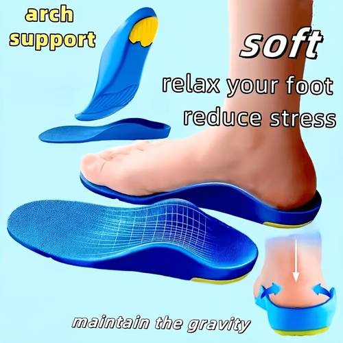 imagem do item palmilhas com suporte de , de massagem e absorção de , ideais para corrida, botas de trabalho e que em pé por muito tempo, para homens e mulheres