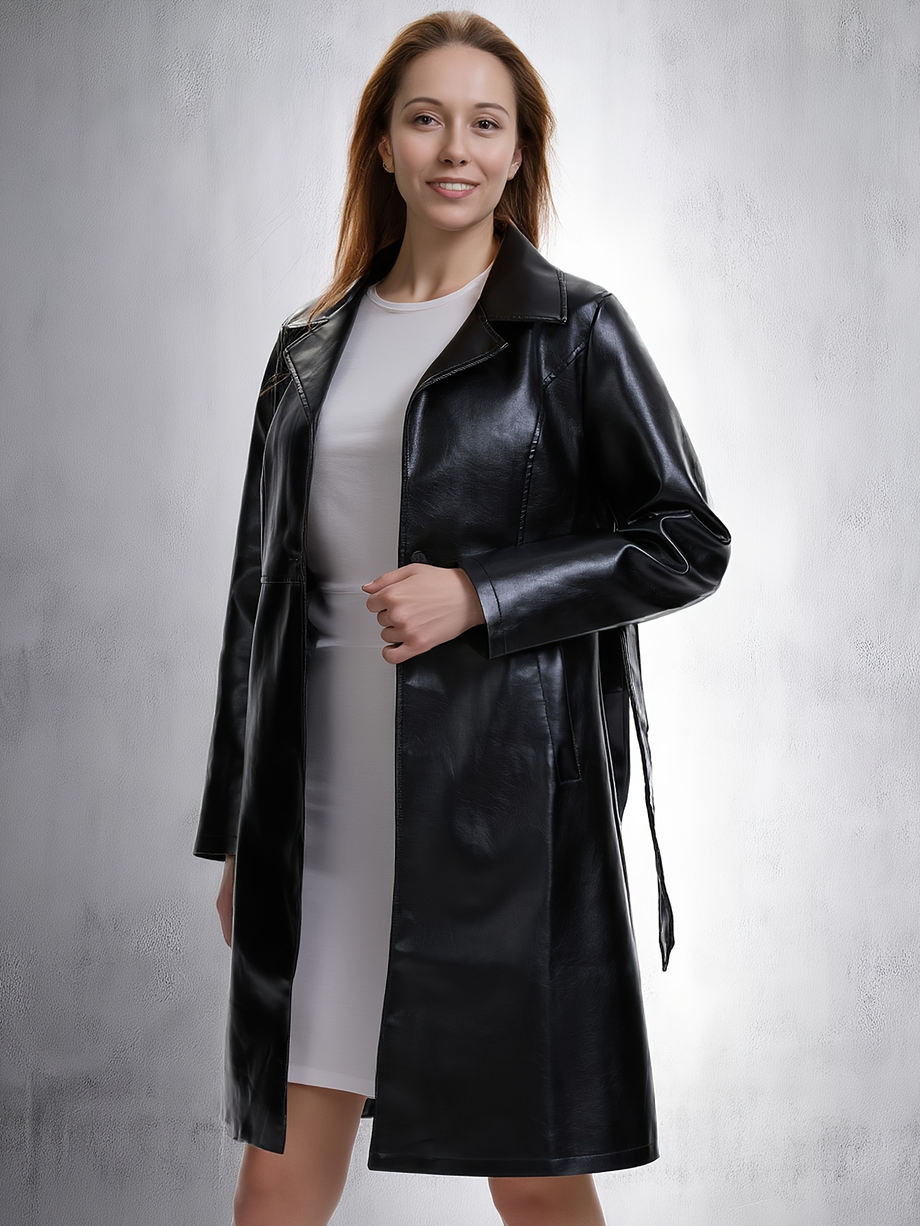 Blazer En Cuir De Haute Qualité: Veste À Manches Longues