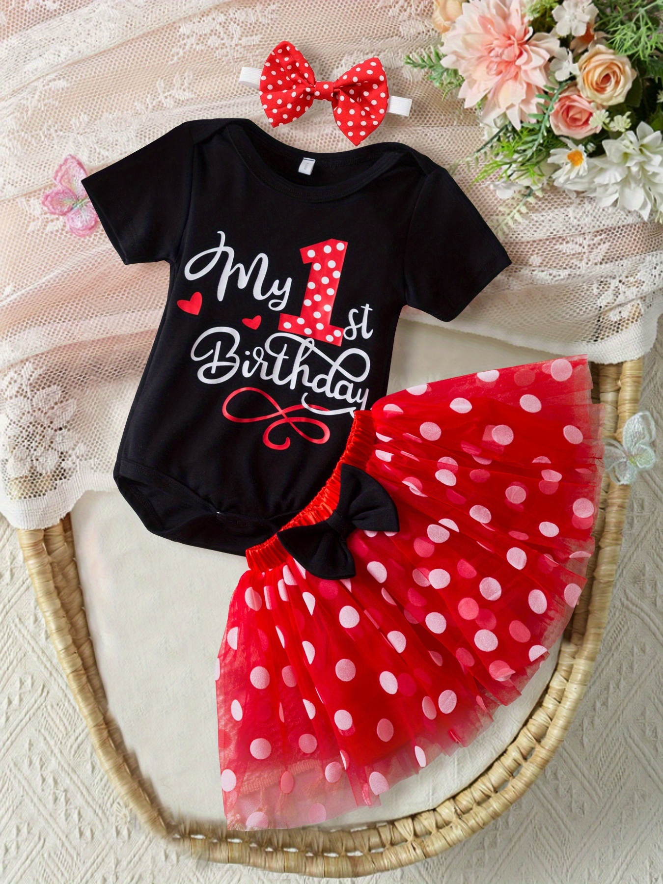 baby girl first birthday outfit cute 1st birthday print - Temu United Arab  Emirates