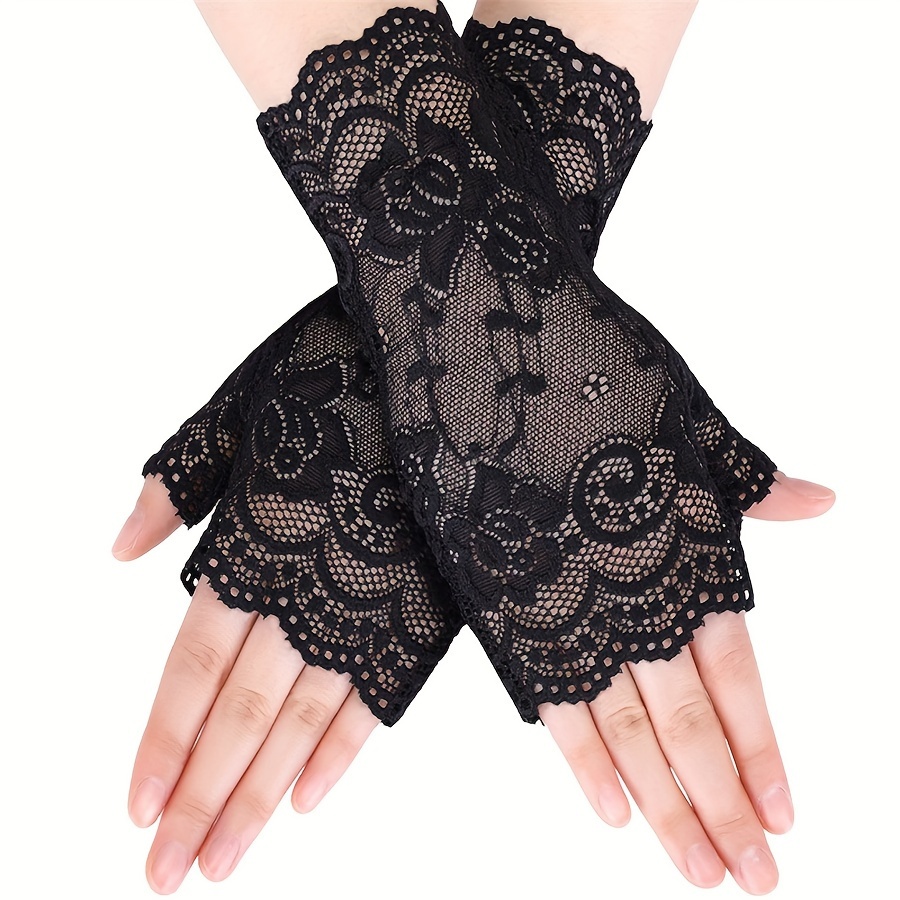 

[top-] 1pc 's Fingerless Gloves - , , , , Uv , Knitted, For / Decoration, Ladies Accessory