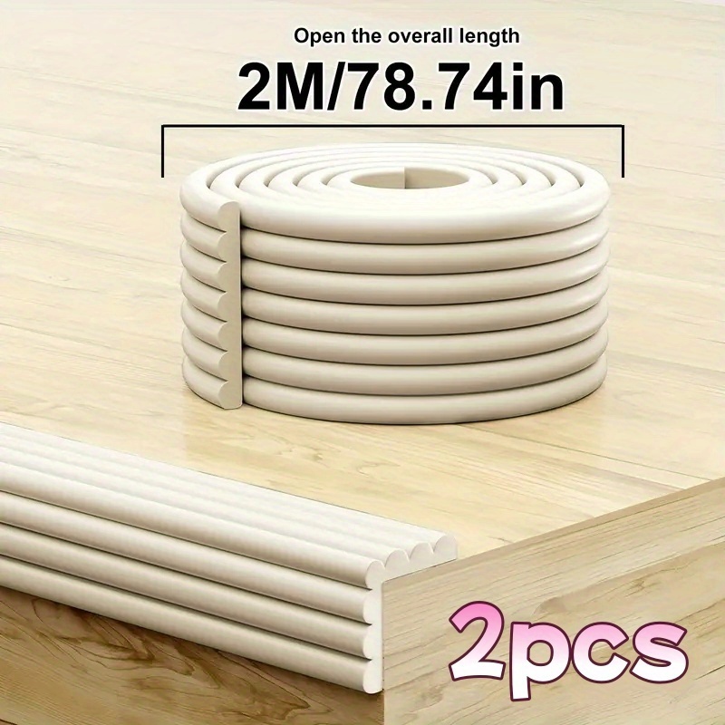Image of 157 Inches In Length, 2 Rolls Of Household Table Edge Anti-collision Strip, Made Of Non-toxic, Non Stick, Anti-collision Material, Protection Strip