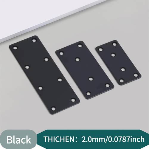 item picture 5pcs straight pieces i shaped straight piece connectors with screws thickened material 3 specifications suitable for cabinet bed frame furniture repair home board assembly hardware additions