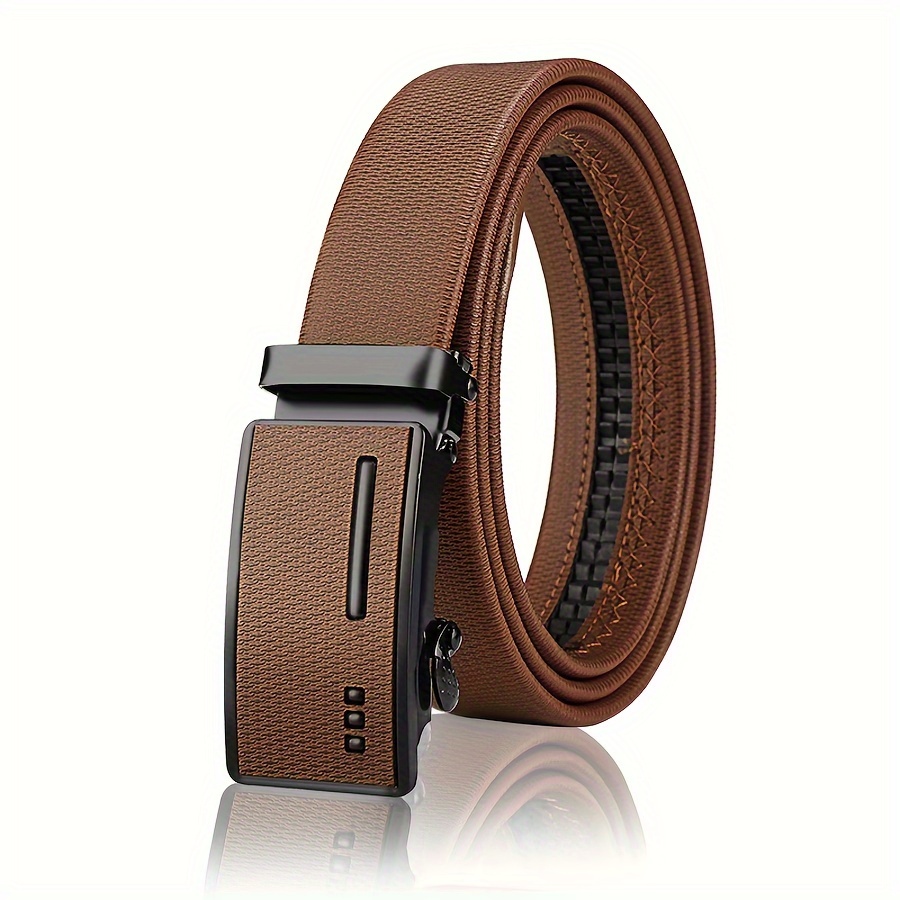 TEMU Business Men's Metal Automatic Buckle Belt For Work And Business