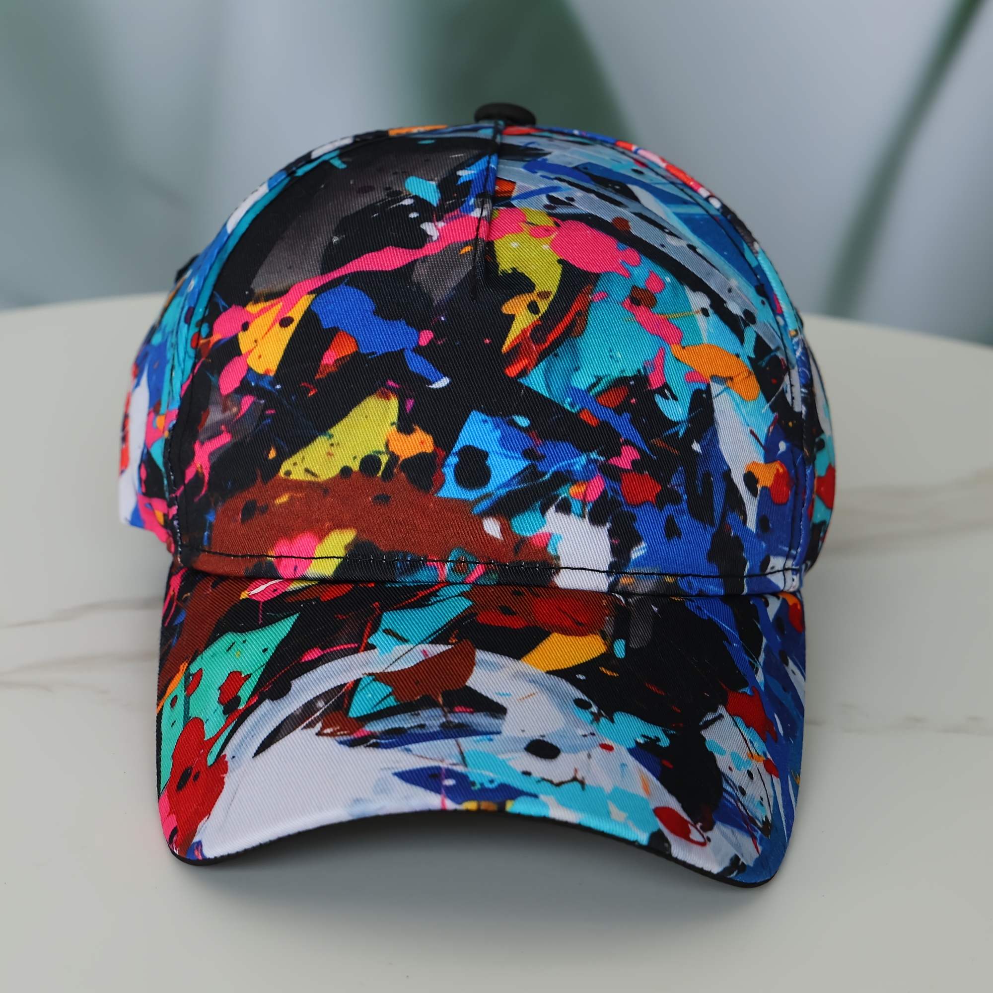 Graffiti Art Baseball Cap – Funny Printed Adjustable Flat Bill Hip