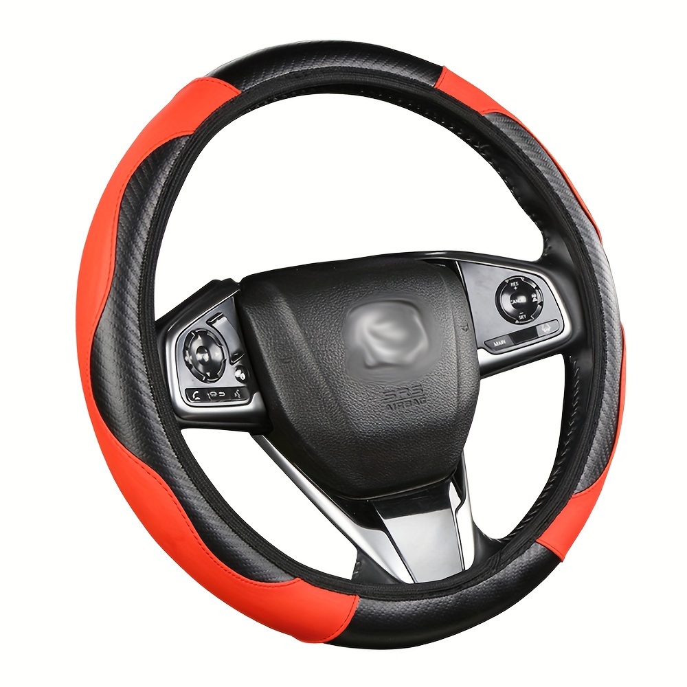

Universal Fit Pu Leather Car Steering Wheel Cover, Non-slip Grip, 4 Seasons Compatible, Easy Installation - Steering Wheel Protector (no Inner Ring)
