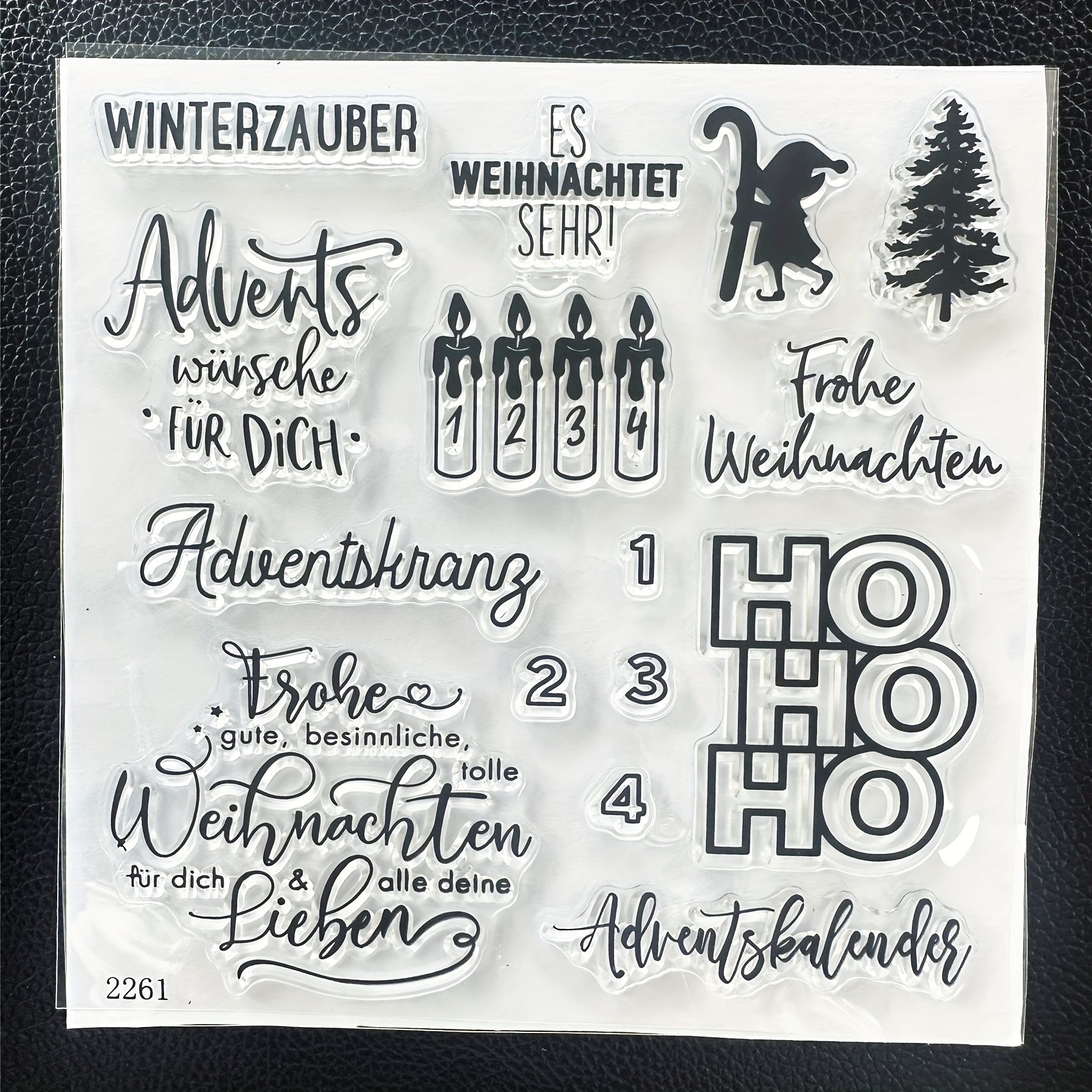 Christmas In Germany Clear Stamps For Card Making Or Journaling Rubber Stamps For Scrapbooking Paper Crafts Decoration, Festive Stamping, German Holiday Phrases, Precise Stamp Designs