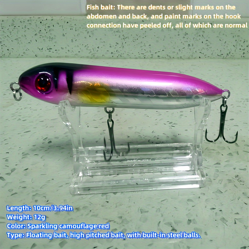 Topwater Pencil Fishing Lure Assorted Colors Hard - Temu Canada