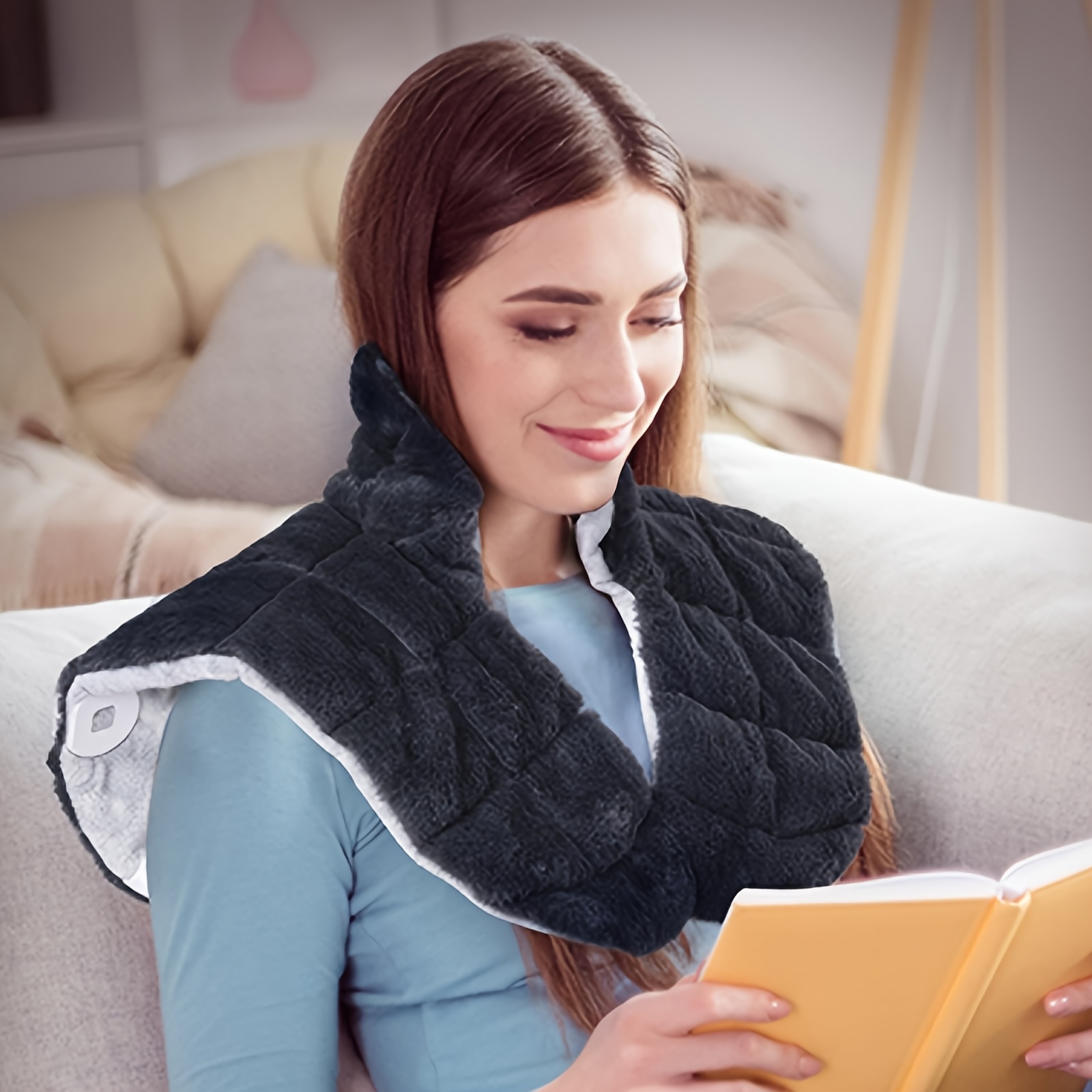 heating pad with 3 times the depth of   shawl electric heater weighted instant heating pad suitable for neck and shoulders heating wrapping with 6 heating options and 4 automatic shut off timers as a christmas gift for mothers blanket shawl Product details 4
