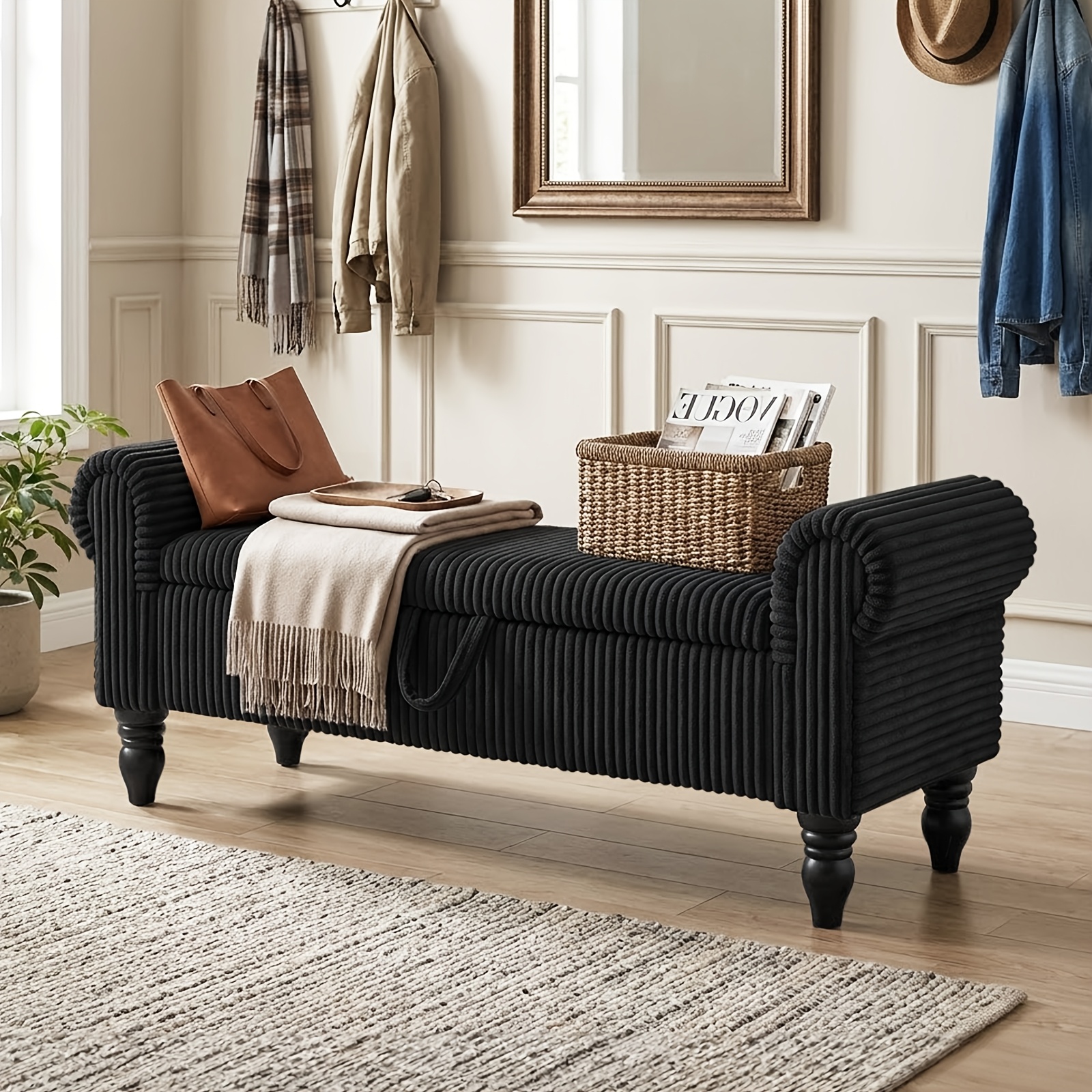 ATOMHAUS Upholstered Storage Bench