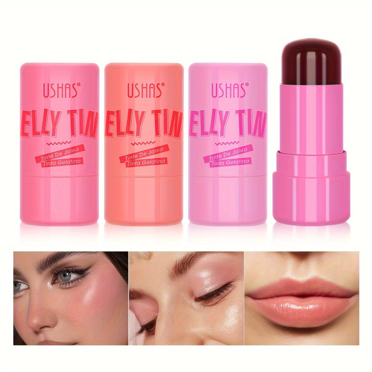 

Jelly Lip Balm, Hydrating Crystal Lip Gloss, Multi-use For Lip, Eye And Cheek, Long-lasting Moisturizing Tint Makeup For Daily Wear