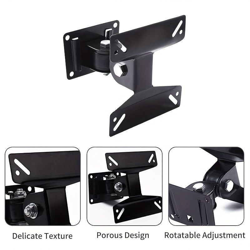 

Tv Wall Mount Brackets Swivel Tilts Fits Max 100x100mm Up To 16.53lbs/7.5kg, Tilts +180°/-180°, Corner Tv Mount For 14-24 Inches Led Lcd Flat Curved Screen Tvs Monitors