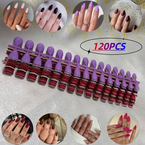 120pcs small almond nails press on nails solid color short almond shape nails colors gorgeous color palette pure elegant glossy reusable acrylic nails for daily wear dating parties holidays gift for women and
