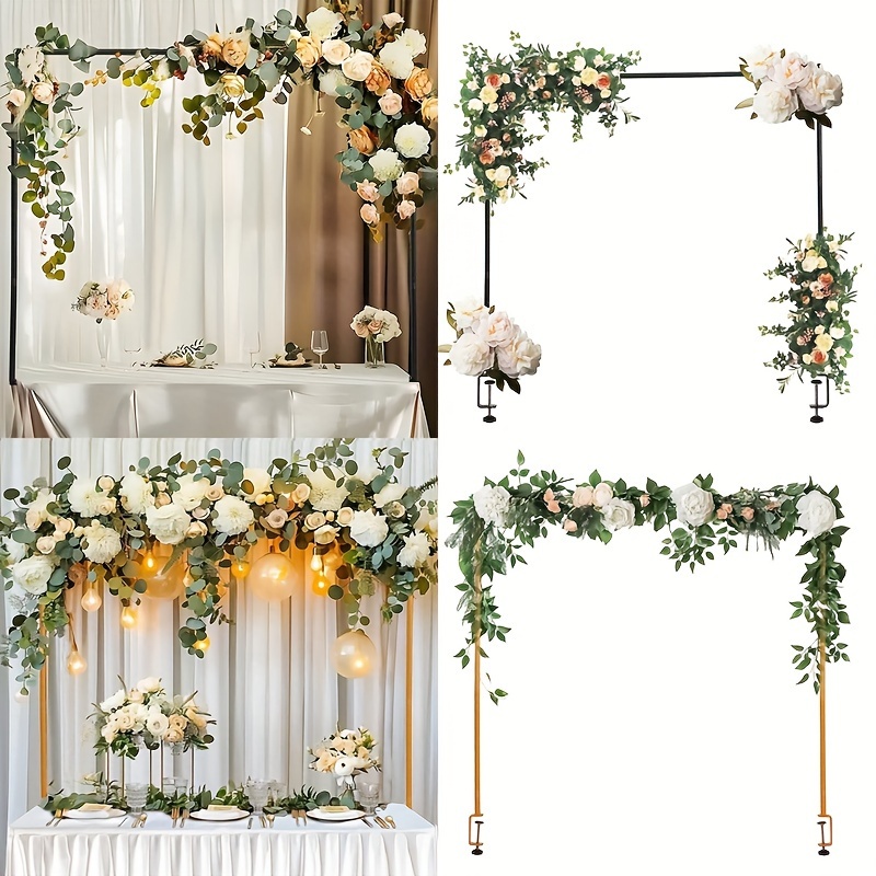 

Elegant Metal Arch For Wedding, Birthday, Or Bridal Showers: Suitable For Indoor And Outdoor Decorations - No Feathers Included