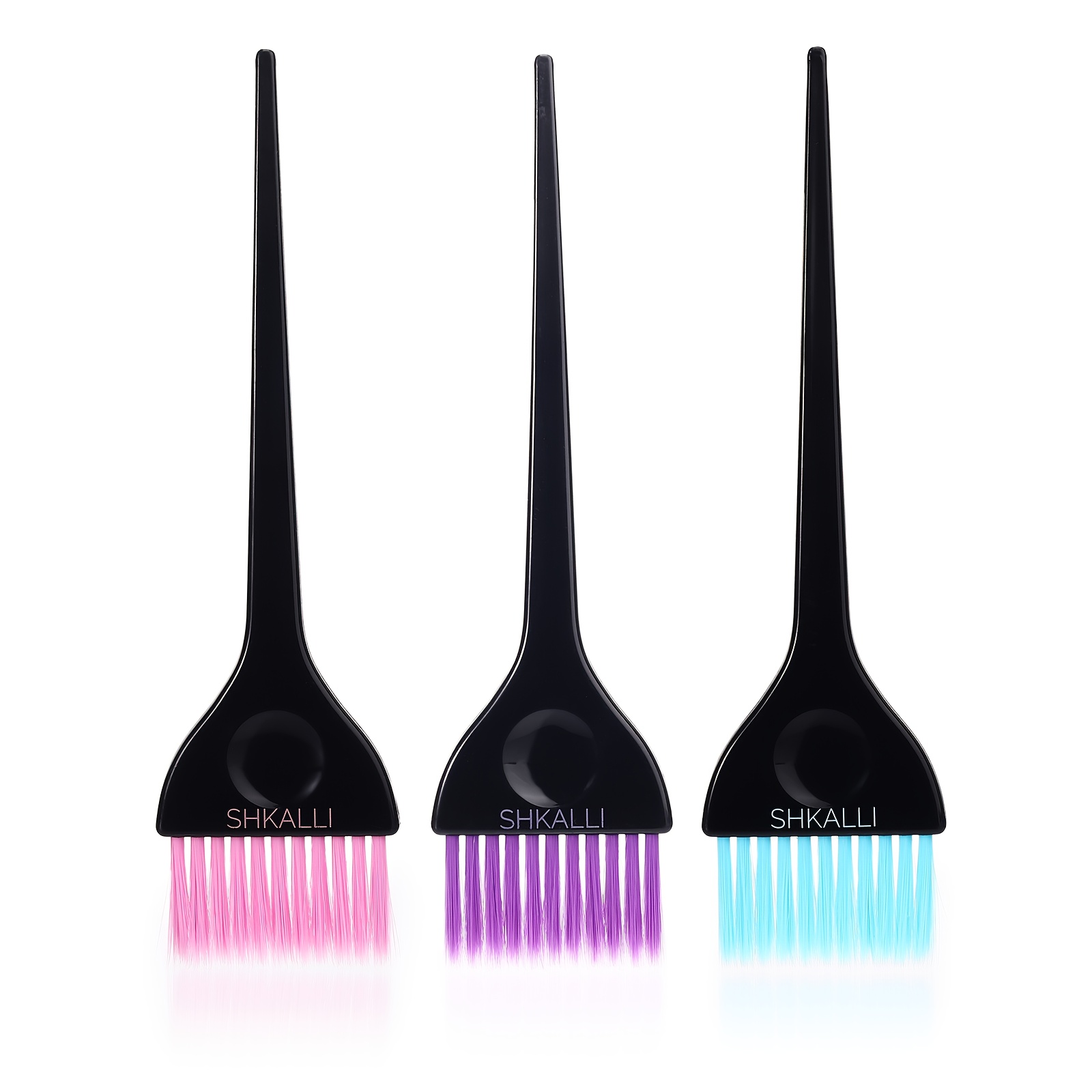 TEMU Professional Hair Dye Brush Set - 3pcs Dye Brushes, Salon-grade Hair Coloring Tool Kit With Dye Brushes & Hair Brushes For Hairdressers, Styling