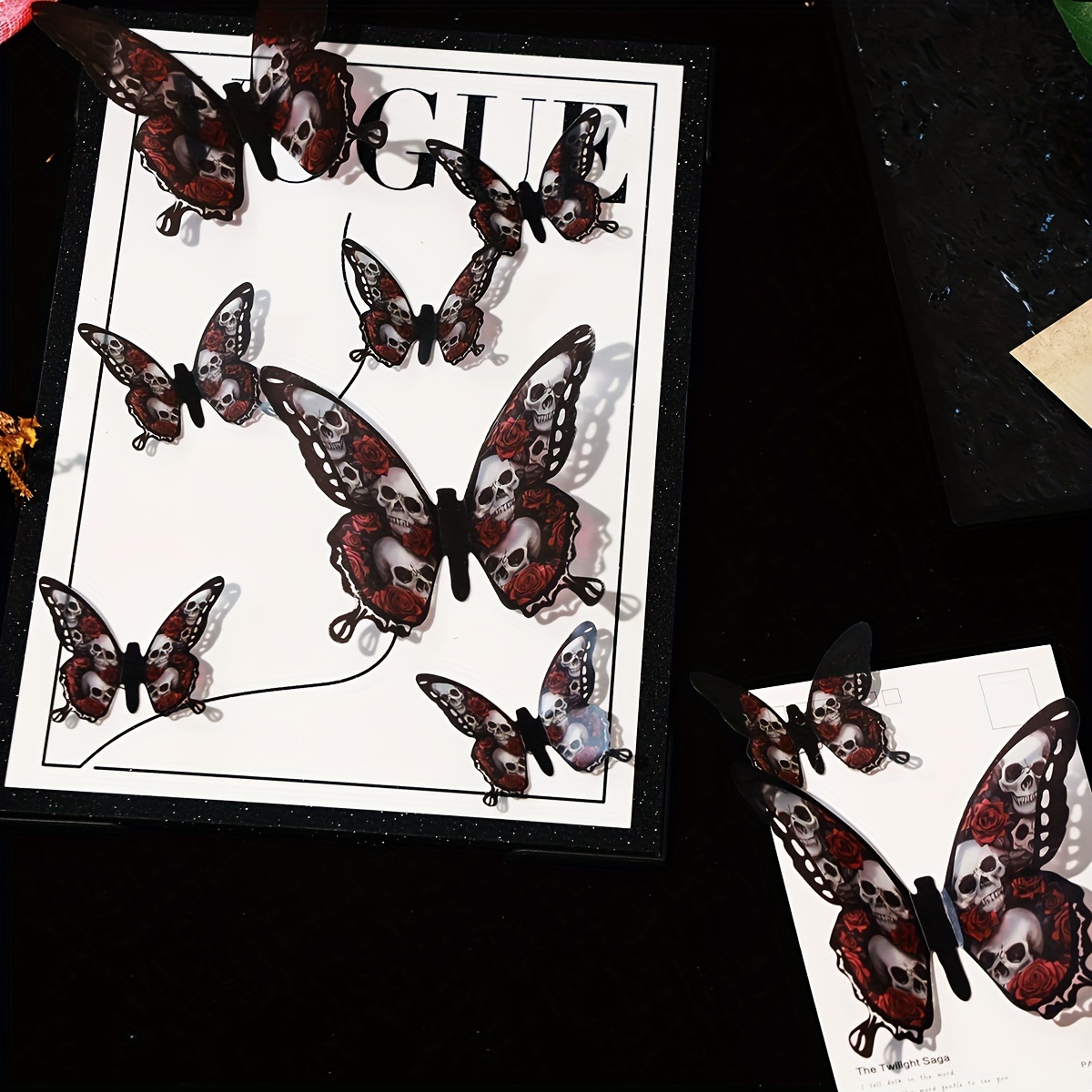 12 PCS 3D Luminous Butterfly Wall Stickers Art Decor Crafts Butterfly Wall Decals Removable DIY