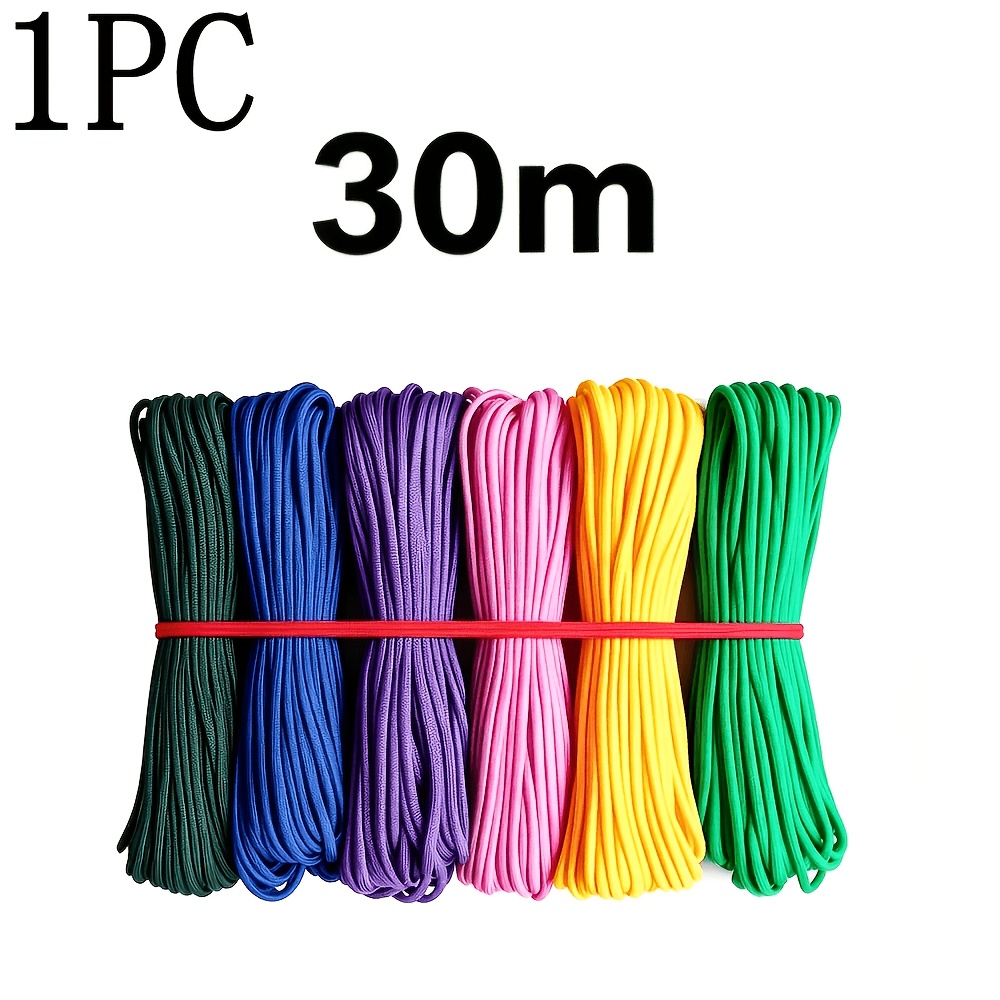 TEMU Durable 7-strand Paracord -perfect For Outdoor Emergencies, Camping, And Diy Bracelet Weaving. In 3 Lengths: 1181.1" / 787.4" / 295.2". Colors