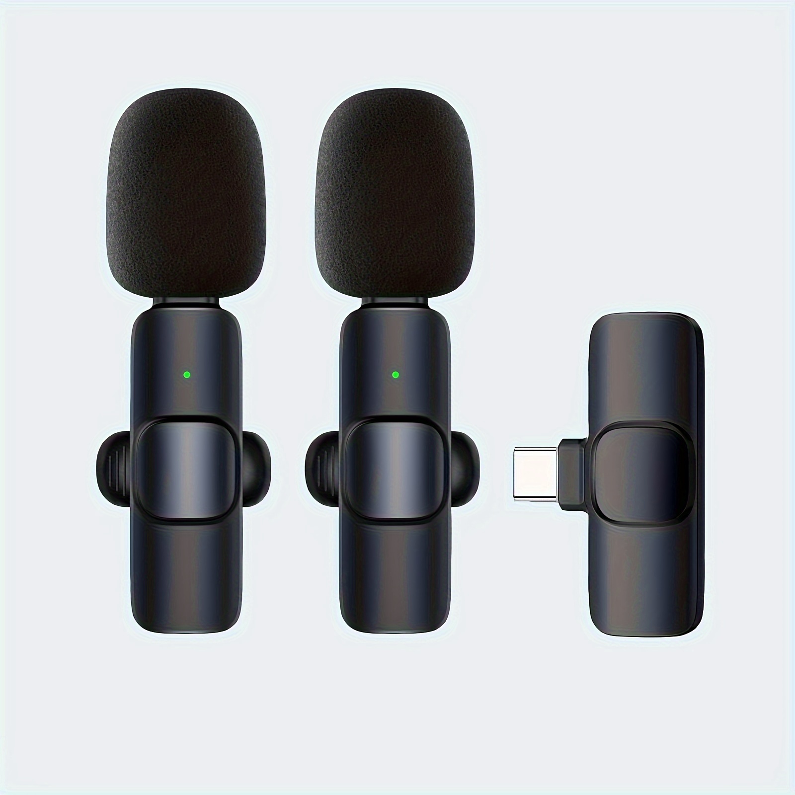 Kouzone Wireless Omnidirectional Microphone for Smartphones &amp; Laptops - USB-C, Plug &amp; Play, Low-Latency, Noise Reduction, Compact Design with Clip for Interviews, Podcasting, and Video Streaming, Podcasting Gear | Handsfree Audio | Versatile Audio Device