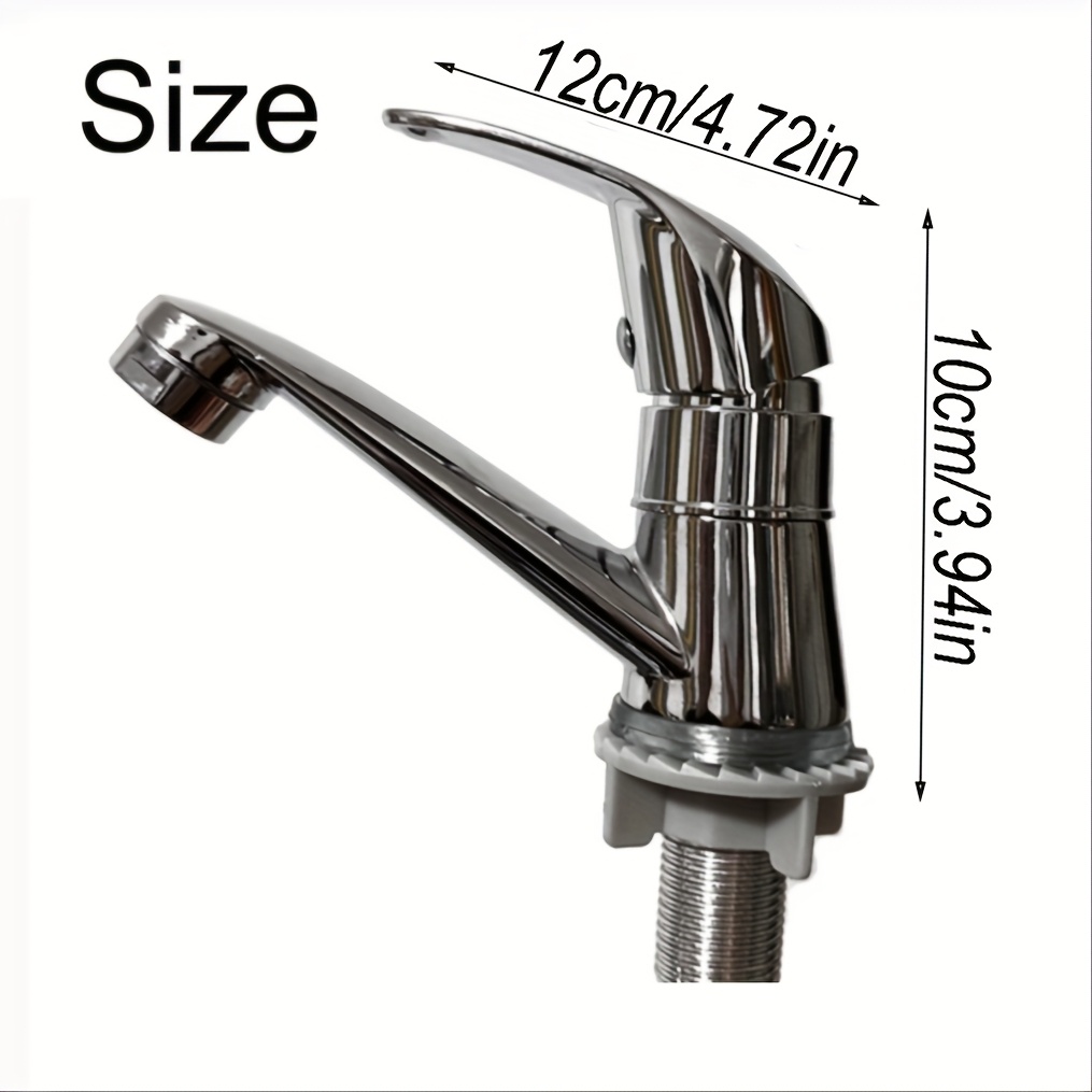 Chrome Single Handle Hole Bathroom Basin Single Cold Sink Water Up Handle Basin New