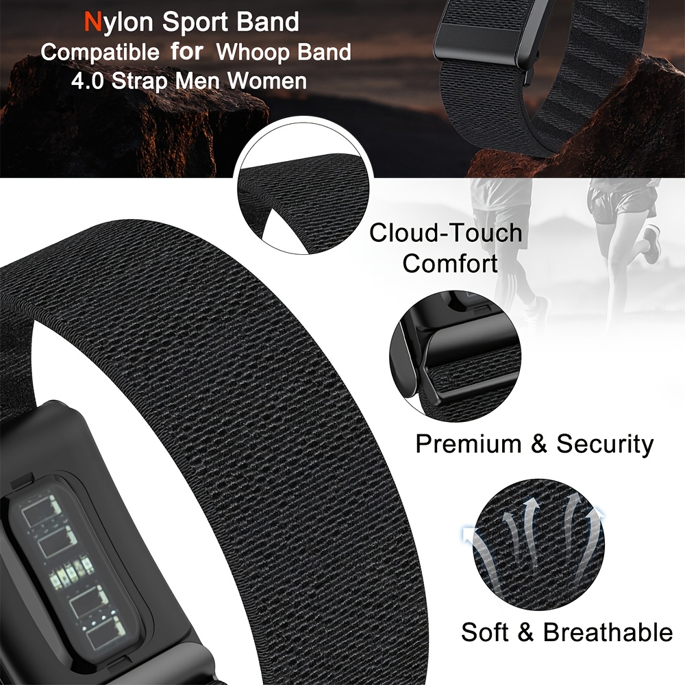 Nylon Sport Band Compatible for Whoop 4.0 Strap Men Women, Breathable Replacement Wristbands Straps for Whoop Band 4.0