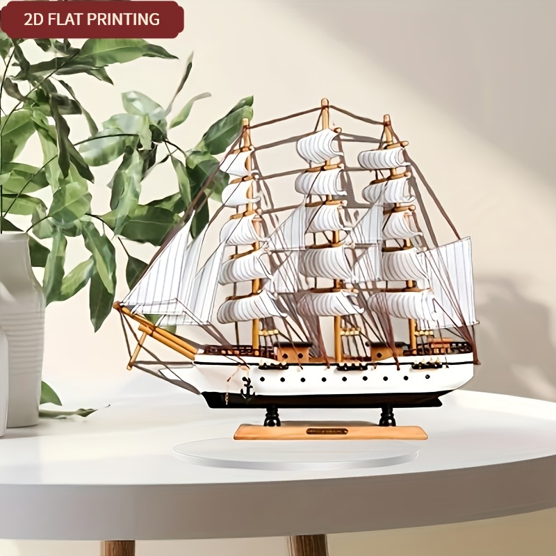 

2d Flat Acrylic Sailboat Model Decorative Plaque In Bohemian Style, Decoration, Multifunctional Desktop Ornament, A Unique Gift Idea For Home, Office, Bedroom, And Café, A 2d Acrylic Decorative Piece.