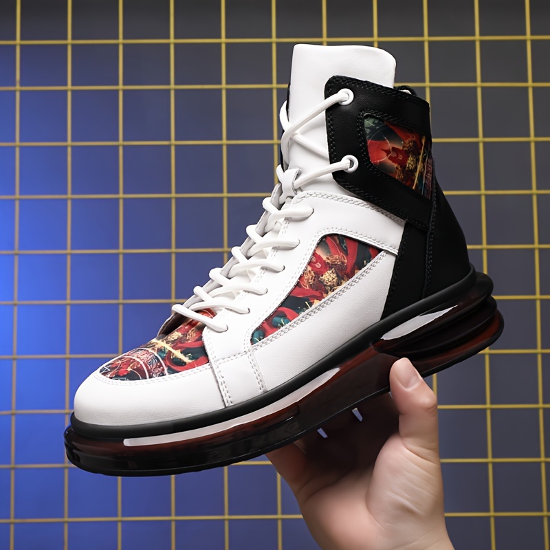 [Chunky Platform Boots] Men's Chunky Platform Boots - Genuine Leather Upper & Sole, Thick Non-Slip Round Toe, All-Season Lace-Up s for Wedding/Party/Casual Wear - Heavy-Duty Cushioned Insole (Split Leather) - All-Terrain Versatile