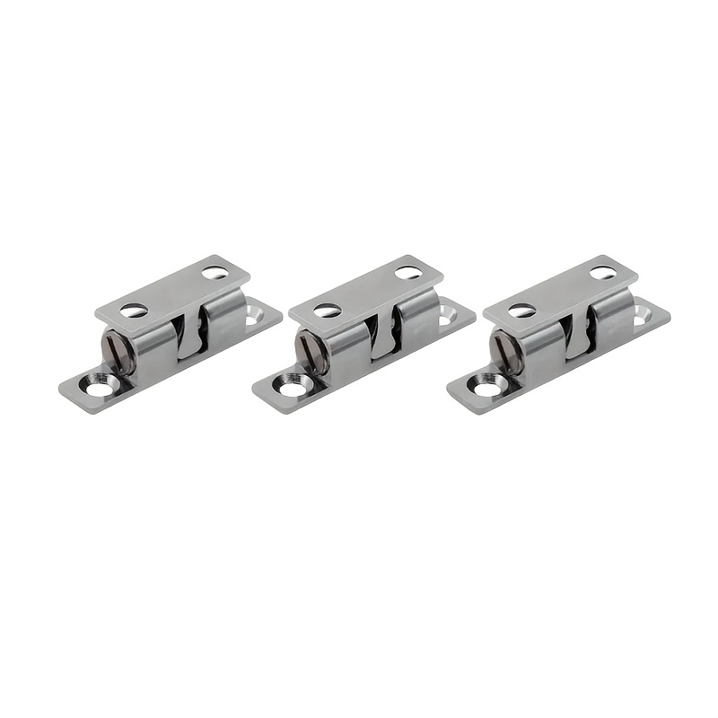 

3pcs Polished Alloy Catch - Adjustable Door Frame Lock For Kitchen Cabinets, Wardrobes & Storage Compartments, Ball, , Positioning