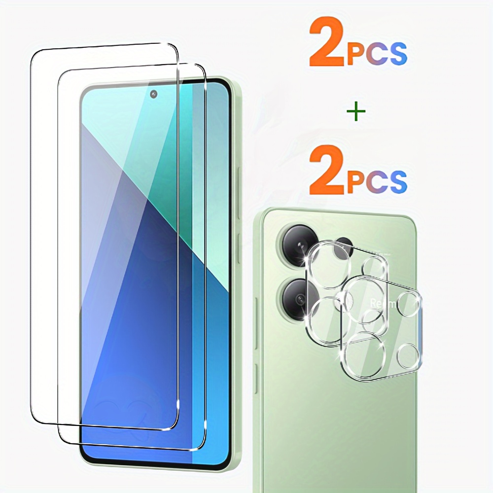 

[2+2 Pcs]suitable For Xiaomi 5g/ Note 13pro 5g/ Note 13 4g/ Note 13pro 4g Screen Protector, Camera Lens Protector, 9h Hardness Anti-scratch Tempered Glass Film, Anti-scratch.
