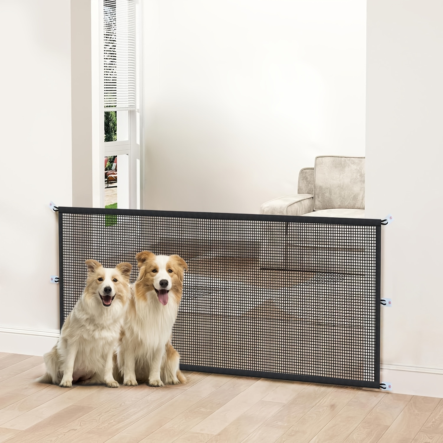 adjustable dog gate abs material indoor pet safety Temu Philippines
