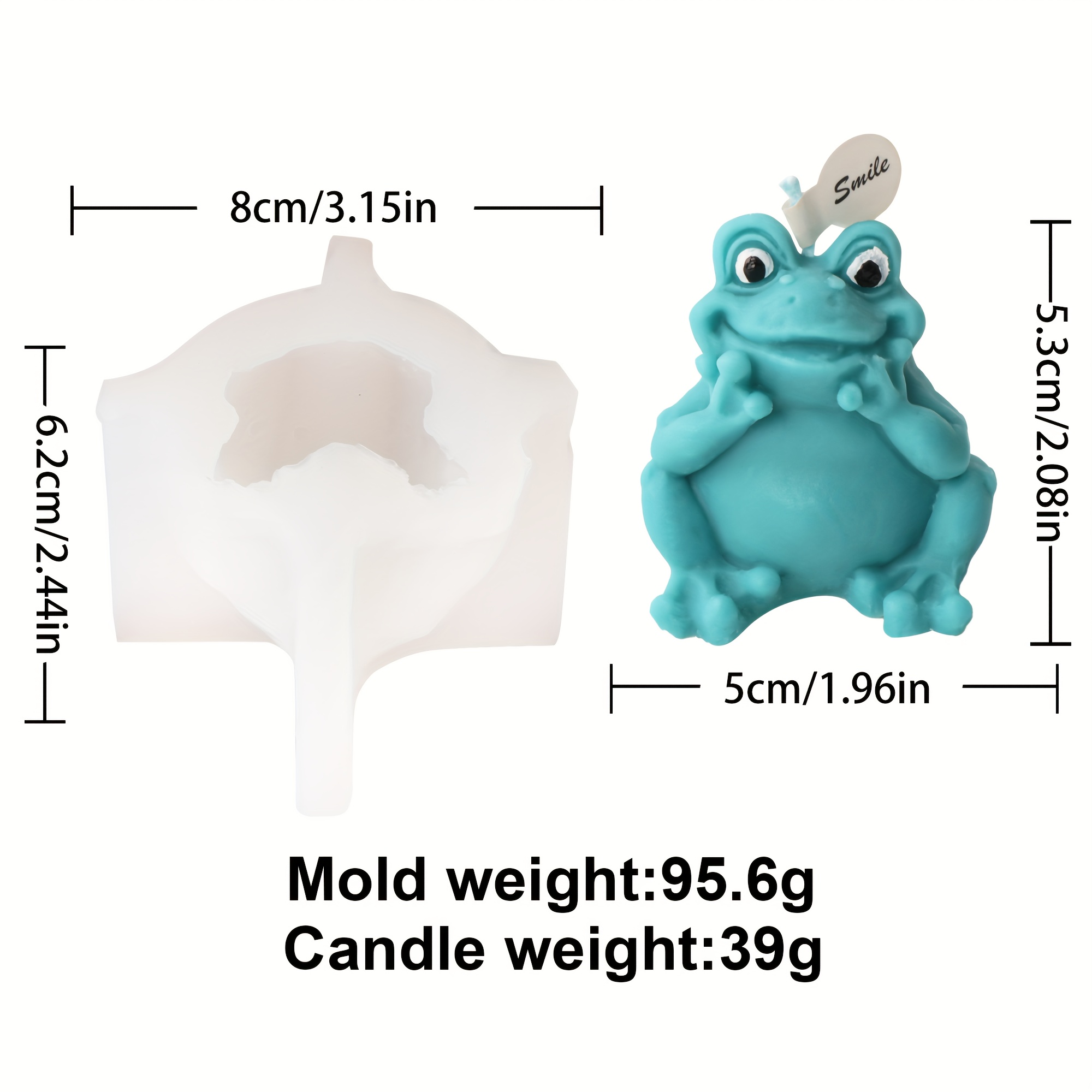 Compatible For - Cute Lying Frog Candle/resin/plaster Mold: -grade Silicone 3d Sitting Or Lying Frog Shape With Smooth Demold - For Epoxy Wax Clay Gypsum Casting (irregular Animal Mold)