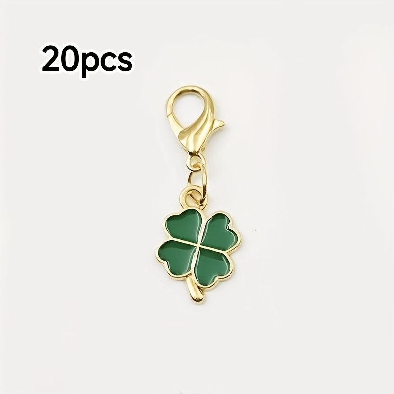 TEMU 20pcs Clover Keychain Set - Alloy Card Plant Design, Lobster Clasp - 's Day, Graduation, Back-to-school, Graduation Season, Wedding, Perfect