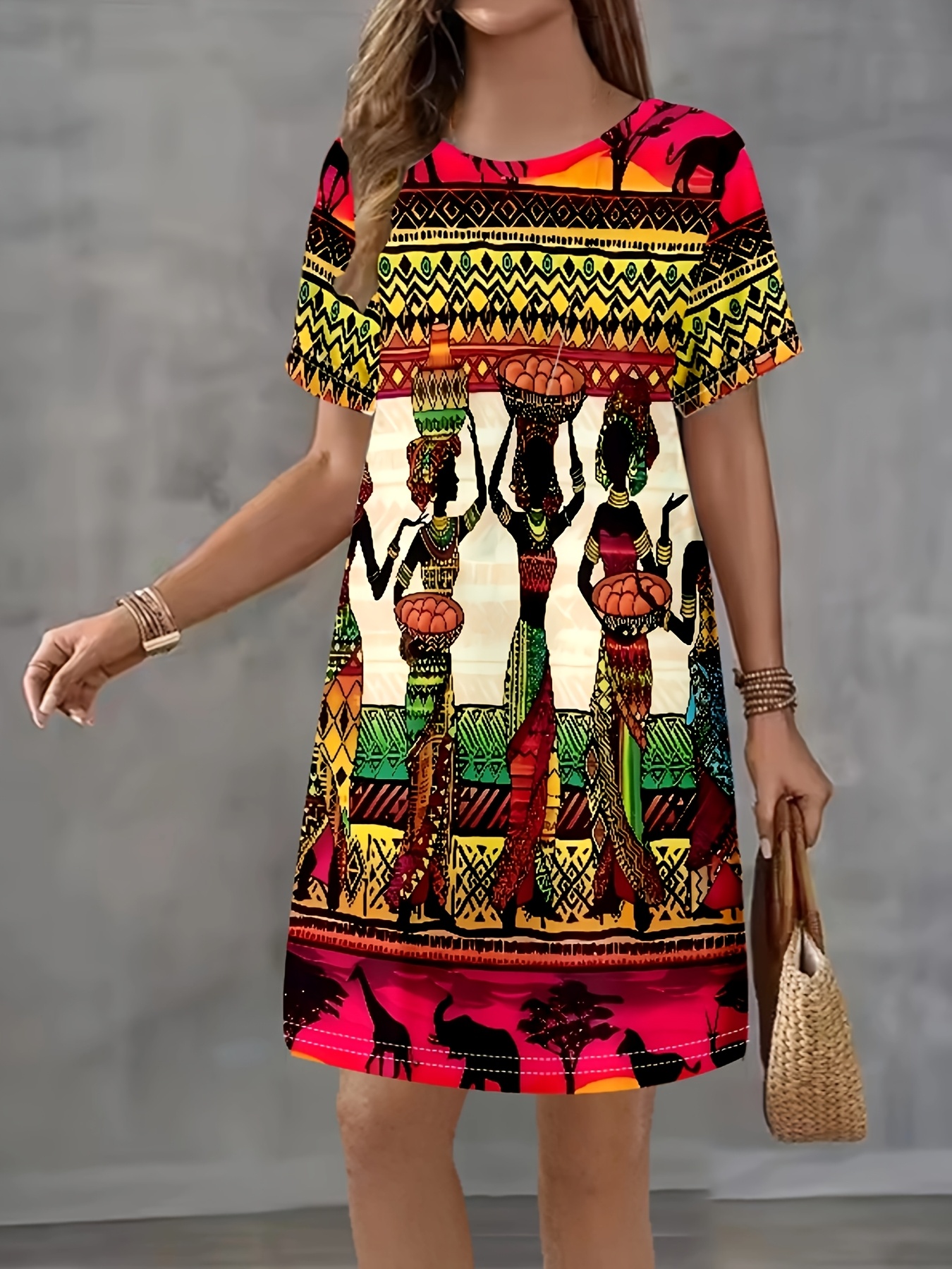 engagement dress for ladies Arire African Print Midi Dress - African Print Clothing at MYTRIBENG S / LONG main image 0