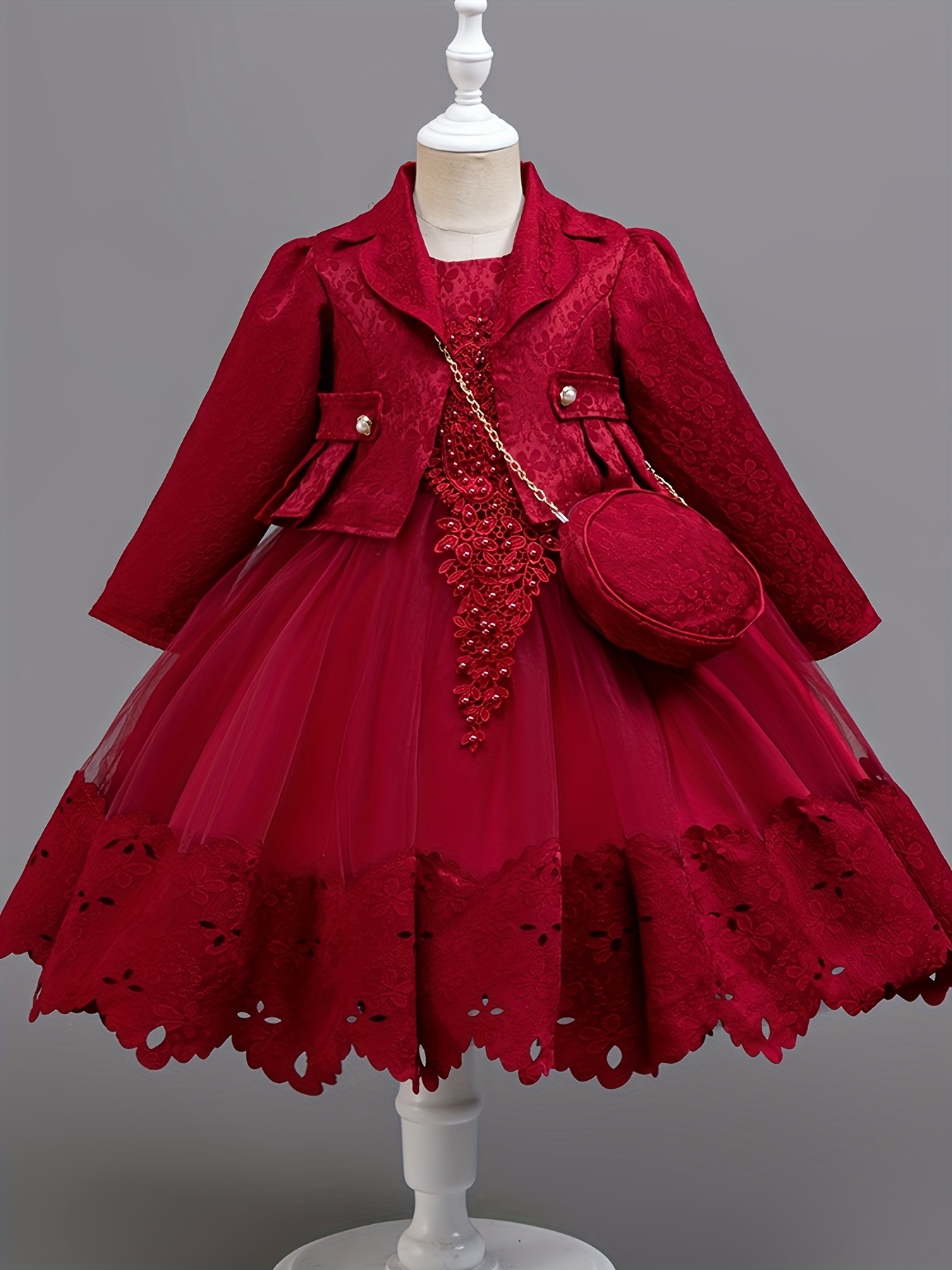 conjunto de vestido de princesa para festa de meninas com Temu