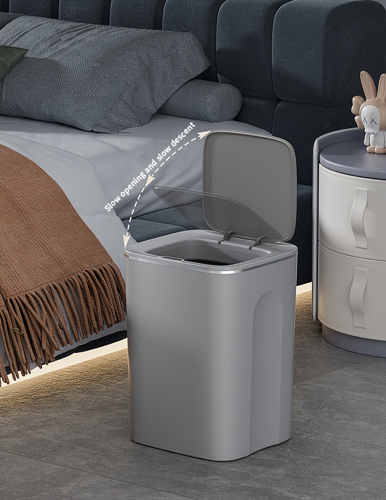 smart touchless trash can automatic open close   waterproof design for home use details 0