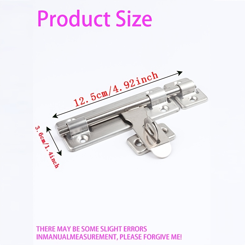 2 Pack Stainless Steel Sliding Bolt Latch Lock