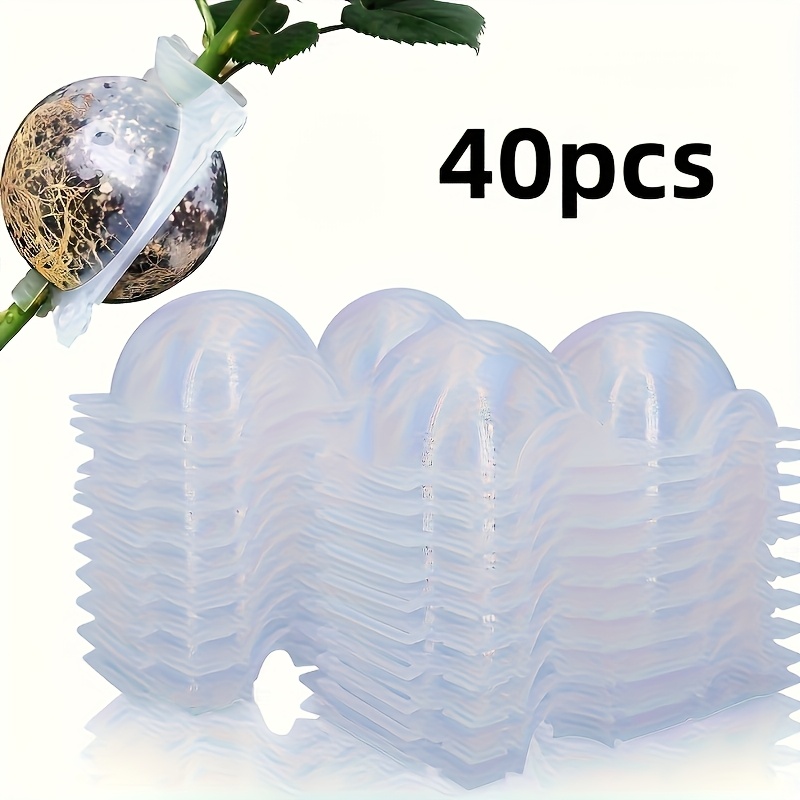 40pcs reusable   growth box   high pressure propagation ball botany rooting and grafting device box for quick plant propagation and air layering pod