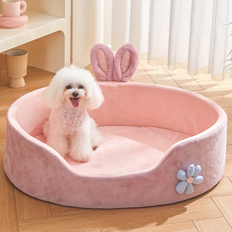 

Cozy Round Pet Bed For Small To Medium - Washable, Non-slip Bottom, Polyester Fiber