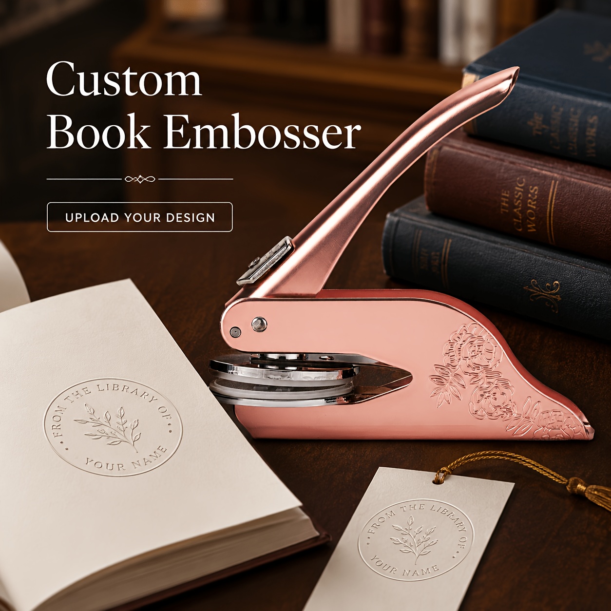 custom embossing stamp sold on Temu United States