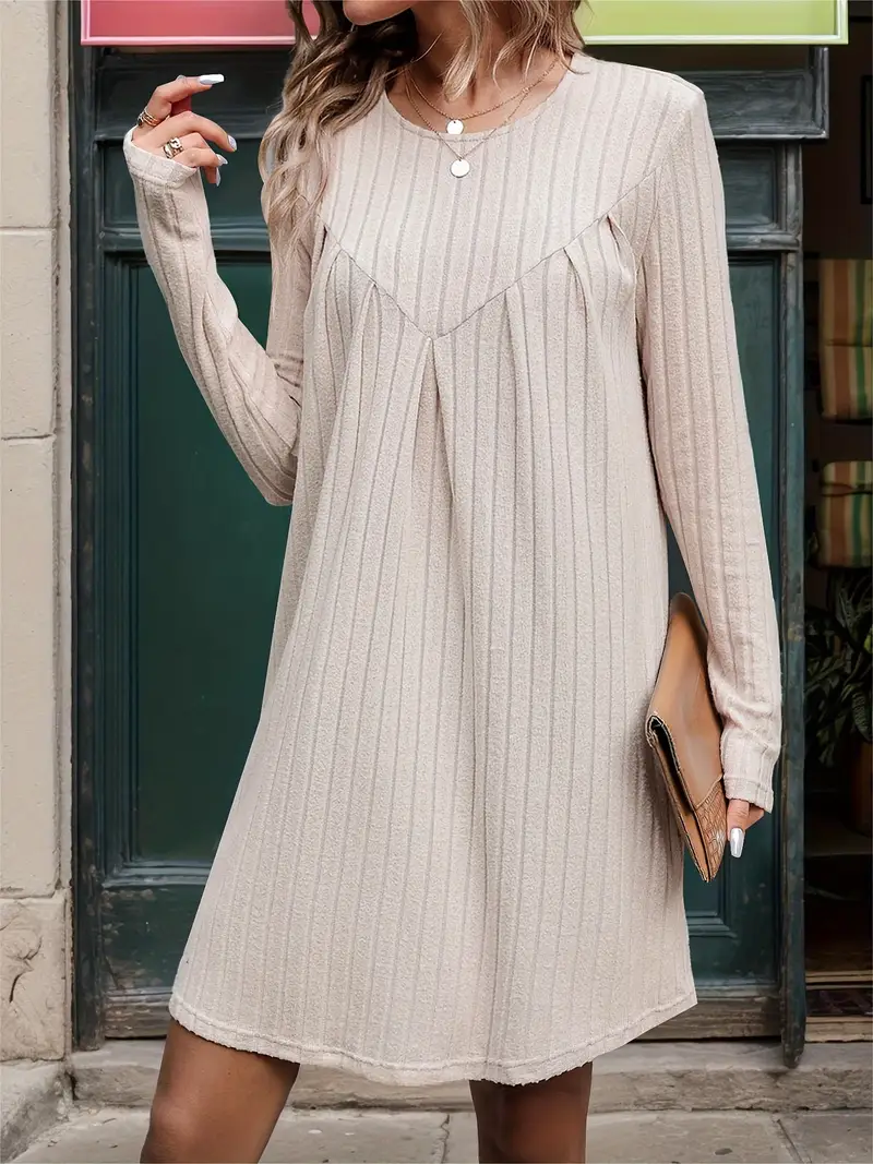 womens knitted dress 2024 fall winter long sleeve ribbed - Temu womens knitted dress 2024 fall winter long sleeve ribbed - Temu