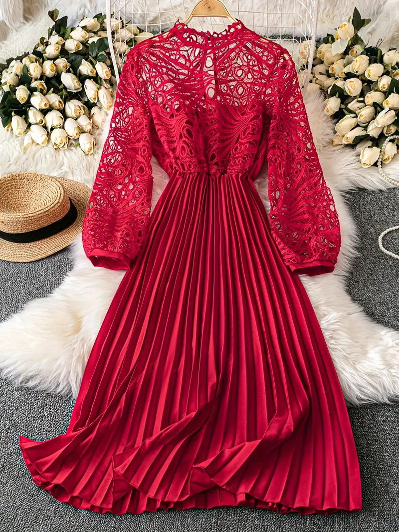womens elegant lace long maxi dress puffy bell sleeves semi - Temu Mauritius womens elegant lace long maxi dress puffy bell sleeves semi - Temu Mauritius