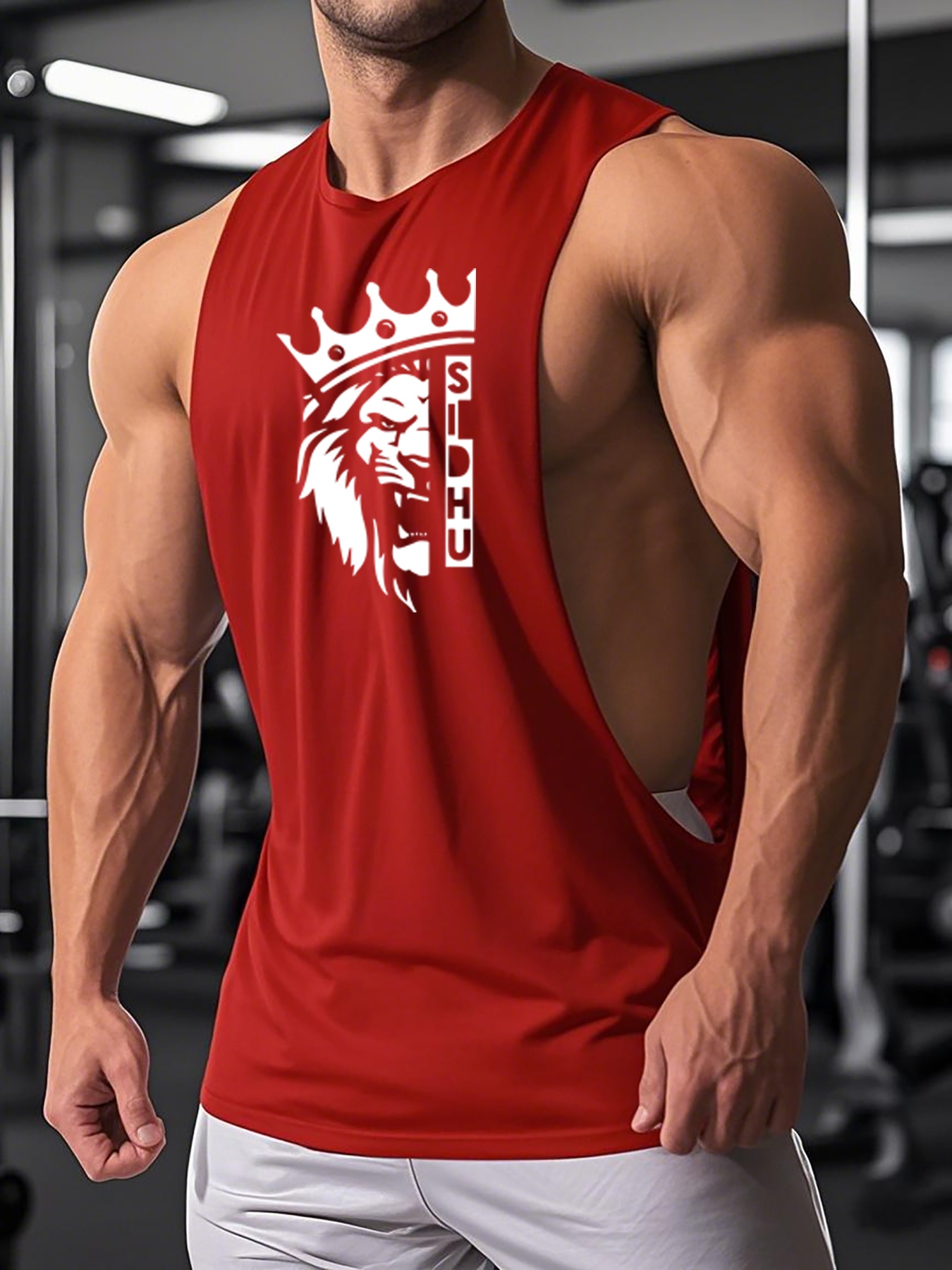 men's quick dry breathable muscle tank top lion Temu Oman