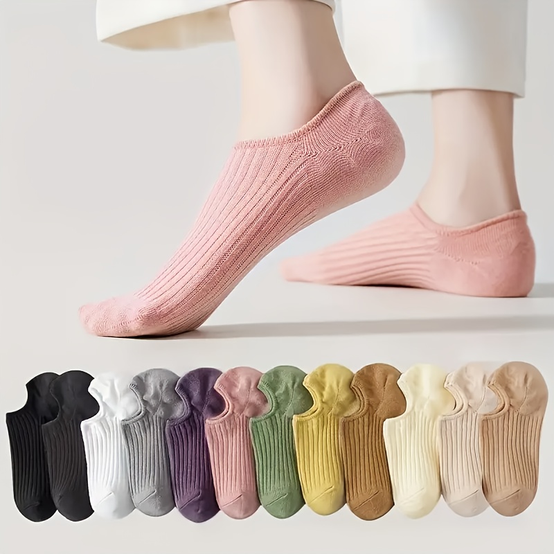 

4/12 Paires de Chaussettes Bateau Femme Couleur Bonbon