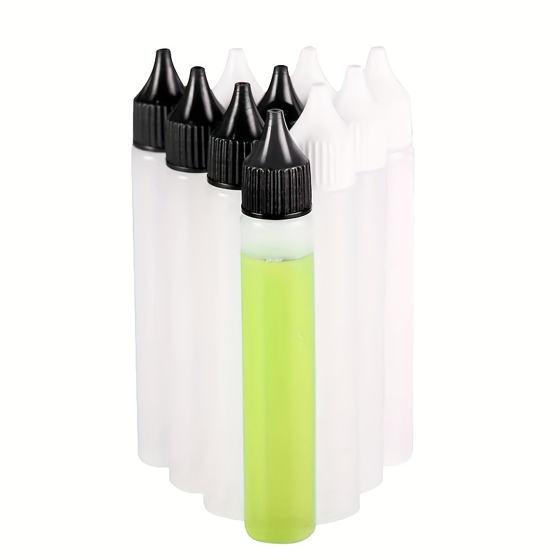 

5pcs Vials de Stylo À Goutte Liquide Parfum, Conteneurs de Recharge de Aiguilles En PE, Bouteilles En Plastique , 30ml