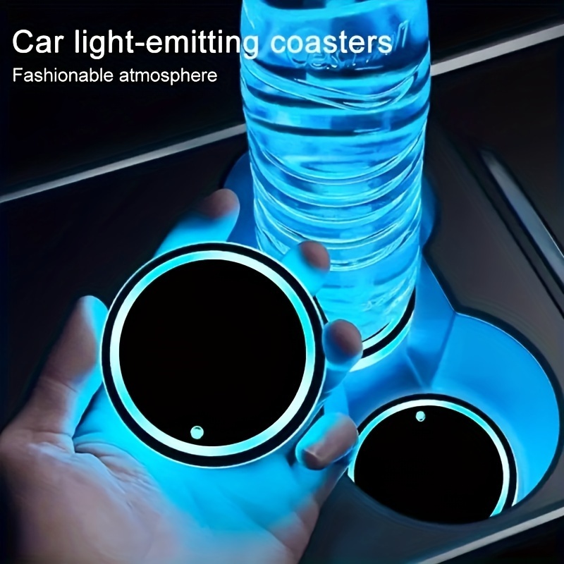 Black Car Coaster Water Cup Bottle Holder Non slip Mat Soft - Temu
