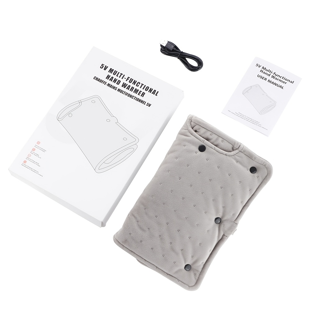 Gisay USB-Powered Heated Hand Warmer Pouch – Portable Electric Heating Pad with Comfortable Material for Office, Bedroom, and Living Room Use, Cozy Accessory | Plush Interior Lining, Heaters for Indoor Use