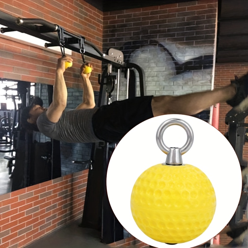 pair of yellow grip strength training balls textured surface for finger forearm and hand strengthening   traction battery free suitable for fitness chains   and climbing muscle finger trainer Product details 4