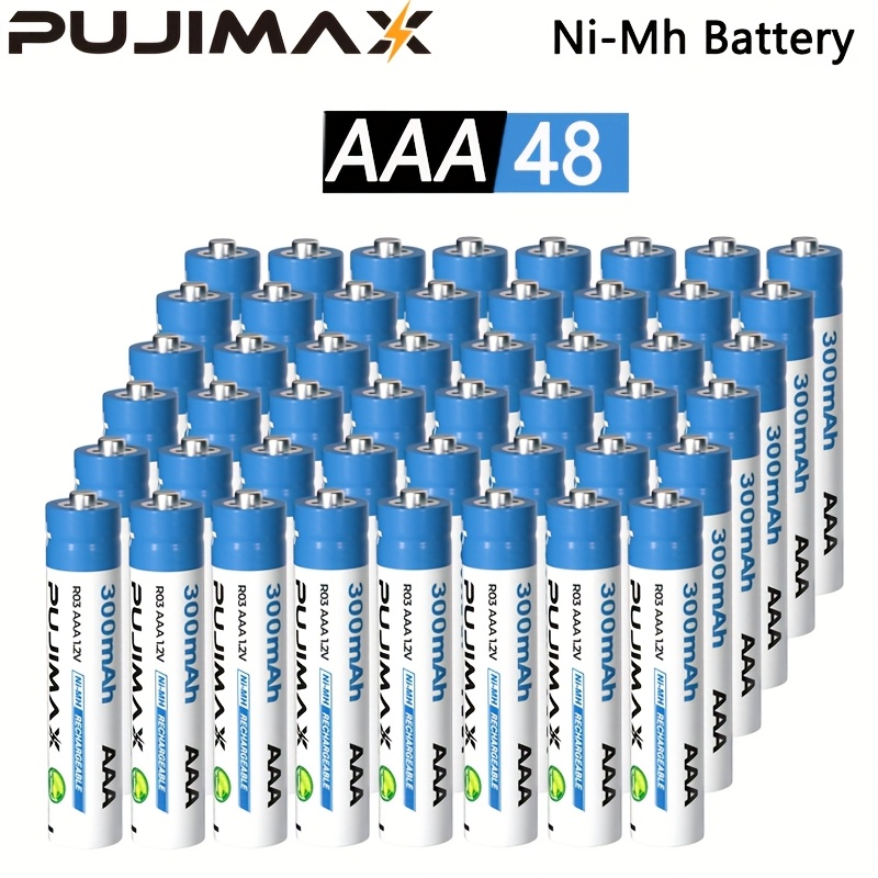 PUJIMAX 8-Pack AAA Rechargeable Lithium Batteries 1512mWh + Fast Charger